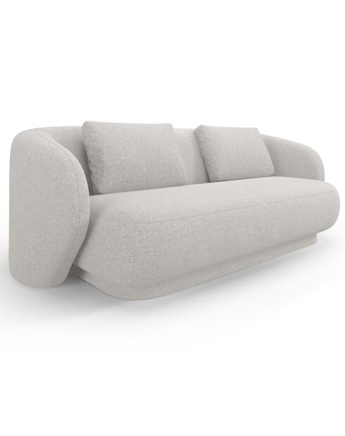 Canapé Linden Chenille 2 Places argenté chiné - 169x102x72 cm