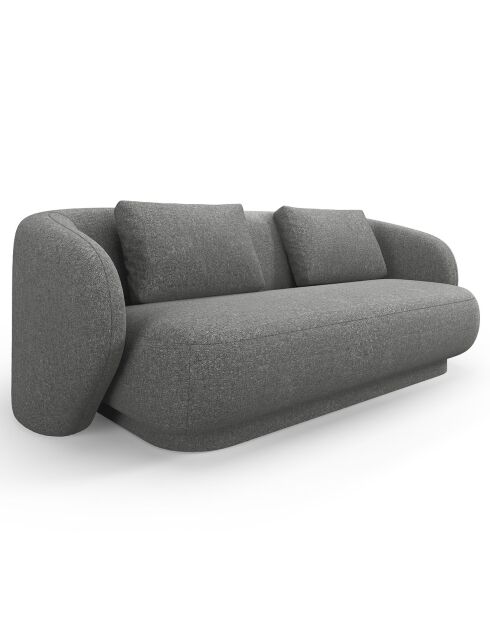 Canapé Linden Chenille 2 Places gris foncé - 169x102x72 cm