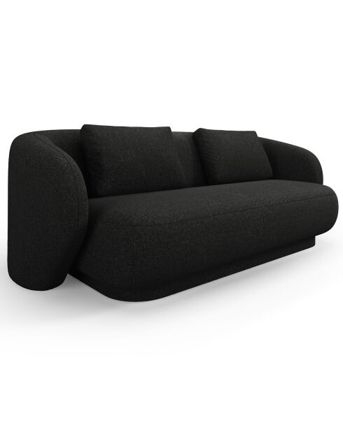 Canapé Linden Chenille 2 Places noir - 169x102x72 cm