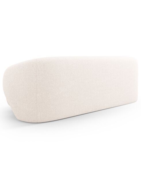 Canapé Linden 3 Chenille Places beige clair - 204x102x72 cm
