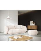 Canapé Linden 3 Chenille Places beige clair - 204x102x72 cm