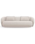 Canapé Linden 3 Chenille Places beige - 204x102x72 cm