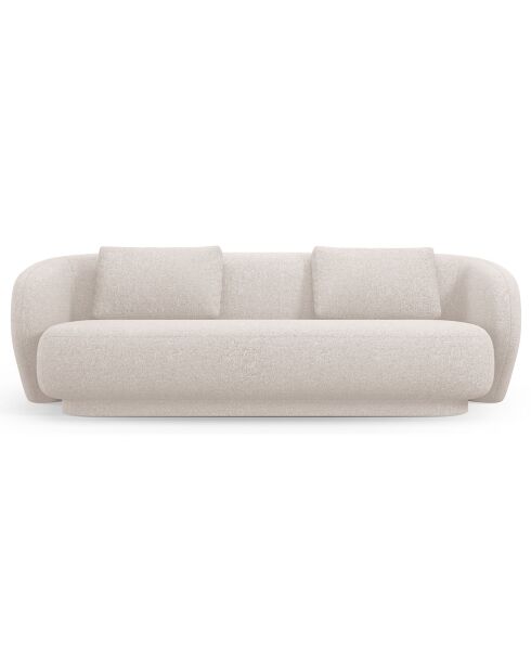 Canapé Linden 3 Chenille Places beige - 204x102x72 cm