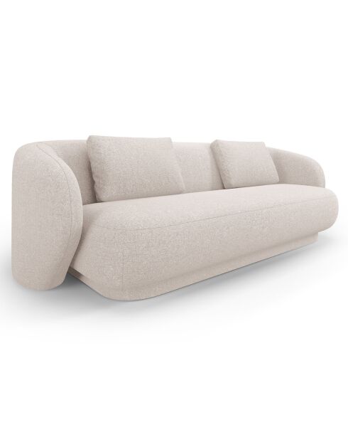 Canapé Linden 3 Chenille Places beige - 204x102x72 cm