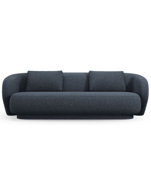 Canapé Linden 3 Chenille Places bleu - 204x102x72 cm