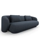 Canapé Linden 3 Chenille Places bleu - 204x102x72 cm