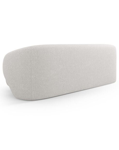 Canapé Linden 3 Chenille Places argenté chiné - 204x102x72 cm