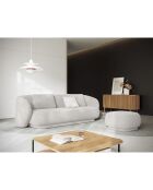 Canapé Linden 3 Chenille Places argenté chiné - 204x102x72 cm