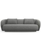 Canapé Linden 3 Chenille Places gris foncé - 204x102x72 cm