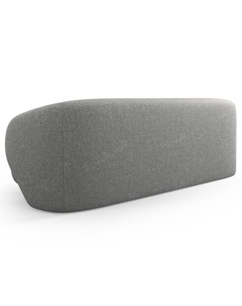 Canapé Linden 3 Chenille Places gris foncé - 204x102x72 cm