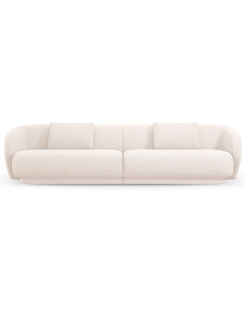 Canapé Linden Chenille 4 Places beige clair - 304x102x72 cm