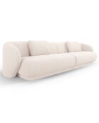 Canapé Linden Chenille 4 Places beige clair - 304x102x72 cm