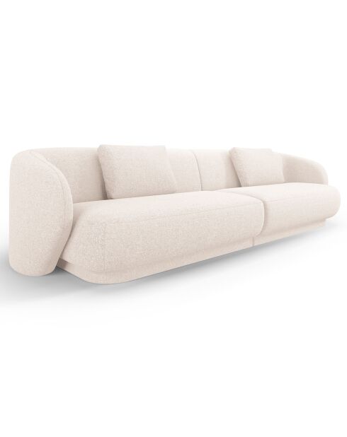 Canapé Linden Chenille 4 Places beige clair - 304x102x72 cm