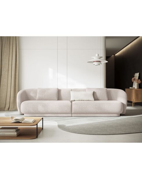 Canapé Linden Chenille 4 Places beige - 304x102x72 cm