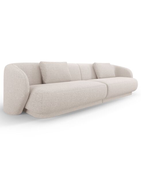 Canapé Linden Chenille 4 Places beige - 304x102x72 cm
