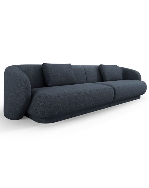 Canapé Linden Chenille 4 Places bleu - 304x102x72 cm