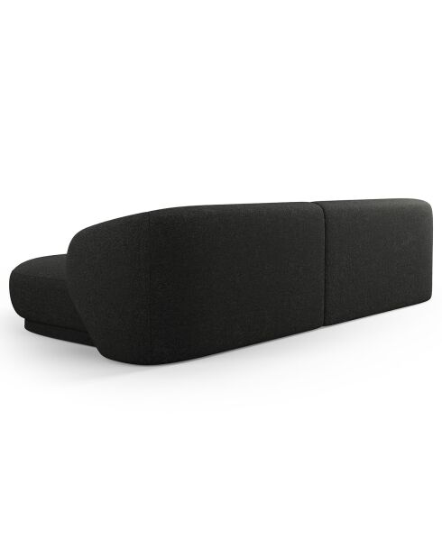 Canapé angle droit Linden Chenille 4 Places noir - 289x177x72 cm