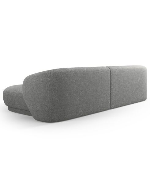 Canapé angle droit Linden Chenille 4 Places gris foncé - 289x177x72 cm