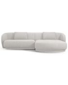 Canapé angle droit Linden Chenille 4 Places argenté chiné - 289x177x72 cm