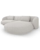 Canapé angle droit Linden Chenille 4 Places argenté chiné - 289x177x72 cm