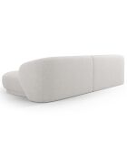 Canapé angle droit Linden Chenille 4 Places argenté chiné - 289x177x72 cm