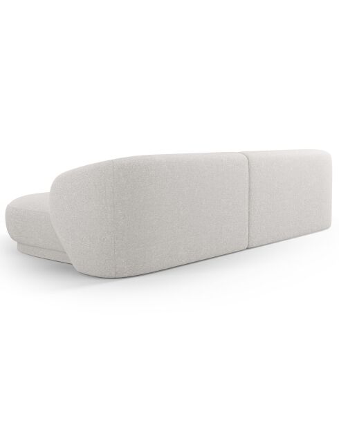 Canapé angle droit Linden Chenille 4 Places argenté chiné - 289x177x72 cm