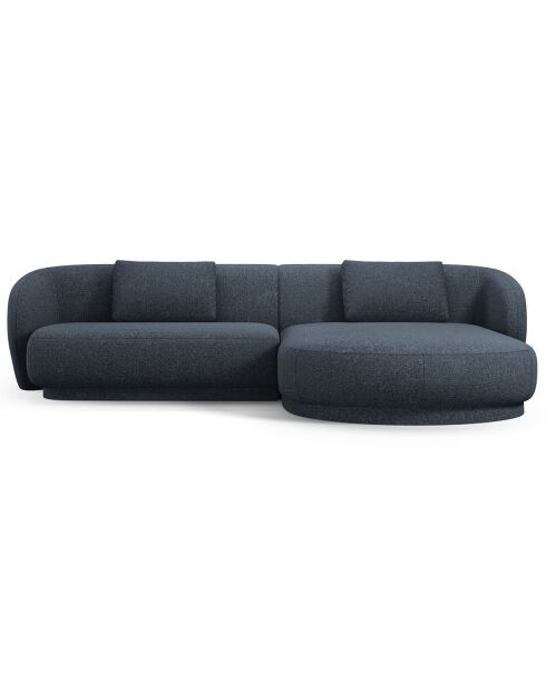 Canapé angle droit Linden Chenille 4 Places bleu - 289x177x72 cm