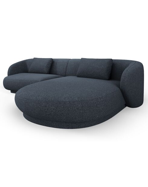 Canapé angle droit Linden Chenille 4 Places bleu - 289x177x72 cm