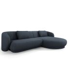 Canapé angle droit Linden Chenille 4 Places bleu - 289x177x72 cm
