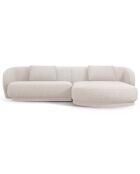 Canapé angle droit Linden Chenille 4 Places beige - 289x177x72 cm