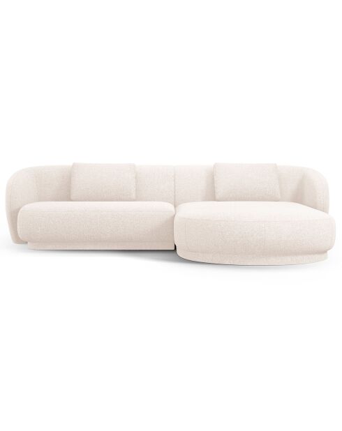 Canapé angle droit Linden Chenille 4 Places beige clair - 289x177x72 cm