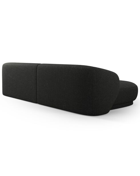Canapé angle gauche Linden Chenille 4 Places noir - 289x177x72 cm