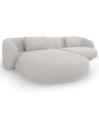 Canapé angle gauche Linden Chenille 4 Places argenté chiné - 289x177x72 cm