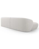Canapé angle gauche Linden Chenille 4 Places argenté chiné - 289x177x72 cm