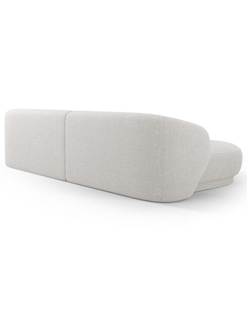 Canapé angle gauche Linden Chenille 4 Places argenté chiné - 289x177x72 cm