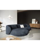 Canapé angle gauche Linden Chenille 4 Places bleu - 289x177x72 cm