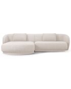 Canapé angle gauche Linden Chenille 4 Places beige - 289x177x72 cm