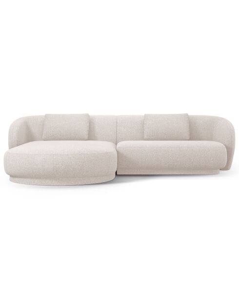 Canapé angle gauche Linden Chenille 4 Places beige - 289x177x72 cm