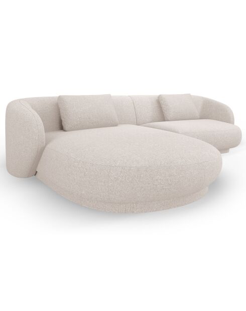 Canapé angle gauche Linden Chenille 4 Places beige - 289x177x72 cm
