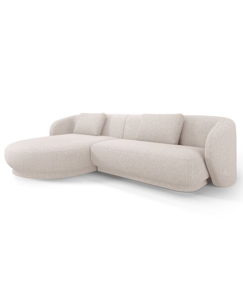 Canapé angle gauche Linden Chenille 4 Places beige - 289x177x72 cm