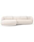Canapé angle gauche Linden Chenille 4 Places beige clair - 289x177x72 cm