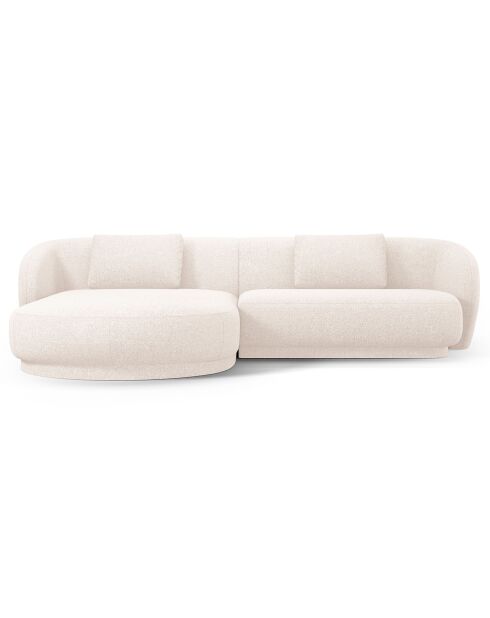 Canapé angle gauche Linden Chenille 4 Places beige clair - 289x177x72 cm