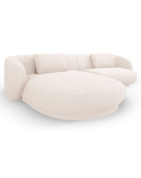 Canapé angle gauche Linden Chenille 4 Places beige clair - 289x177x72 cm