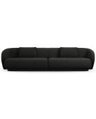 Canapé Linden Chenille 4 Places noir - 304x102x72 cm
