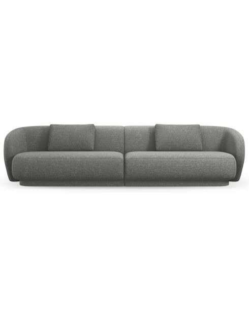 Canapé Linden Chenille 4 Places gris foncé - 304x102x72 cm
