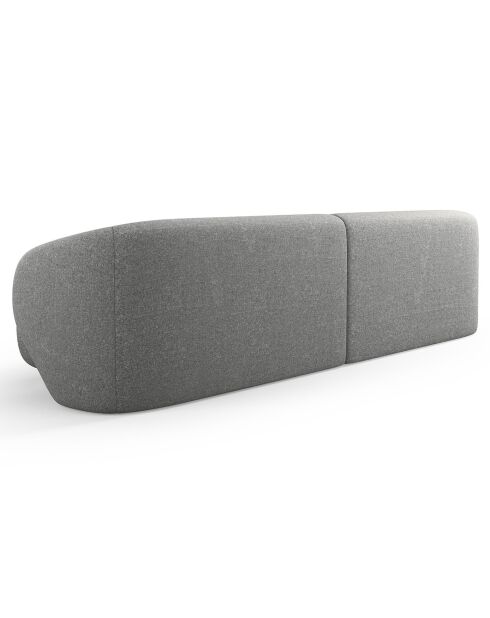 Canapé Linden Chenille 4 Places gris foncé - 304x102x72 cm