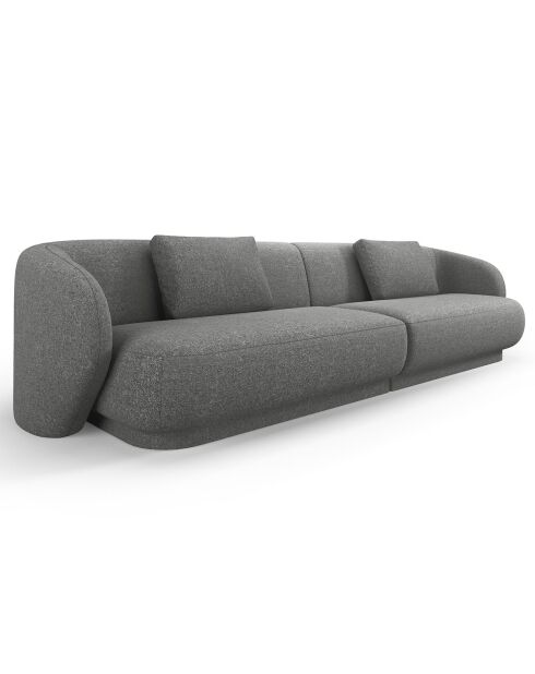 Canapé Linden Chenille 4 Places gris foncé - 304x102x72 cm