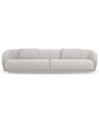 Canapé Linden Chenille 4 Places argenté chiné - 304x102x72 cm