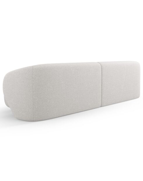 Canapé Linden Chenille 4 Places argenté chiné - 304x102x72 cm