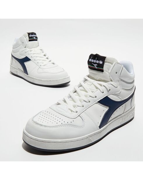 Baskets en Cuir Magic Icona bleu/noir